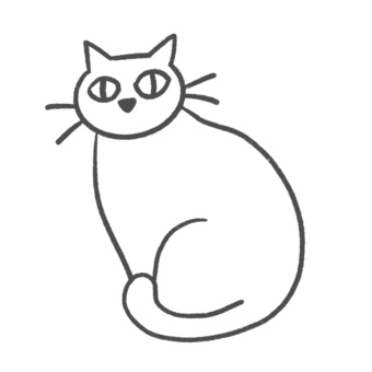 白猫1 白猫1 動物,猫,白のイラスト素材