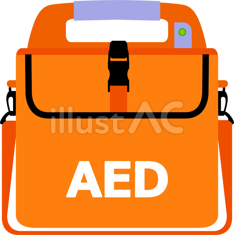 AED 緊急,心停止,医療機器のイラスト素材