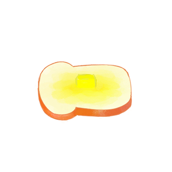 パンにバター 食パン,パン,朝ごはん,バター,焼きたて,かわいい,breakfastのイラスト素材