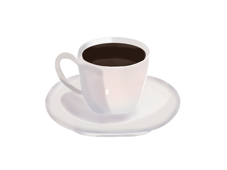 コーヒーの日 コーヒー,飲み物,カフェイン,飲料,コーヒーカップ,リラックス,ソーサー,シンプル,ブラック,一杯のイラスト素材