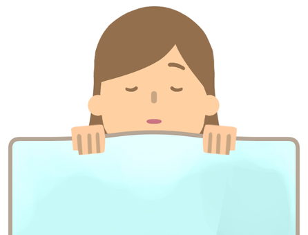 寝る女性 寝る,眠る,ふとん,表情,人物,女性のイラスト素材