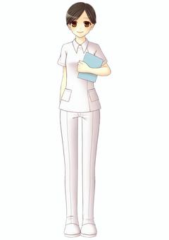ナースB(通常) ナースB(通常) 女性,看護師,全身のイラスト素材