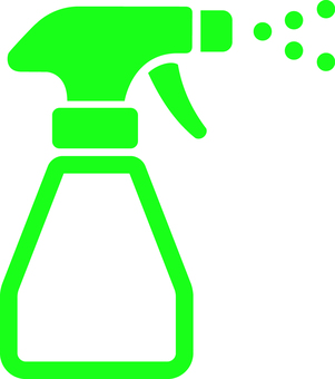 ピクトグラムの緑の霧吹きスプレーです。 ピクトグラム,霧吹き,スプレー,シンプル,ミスト,ボトル,水やり,園芸用,観葉植物用,室内のイラスト素材