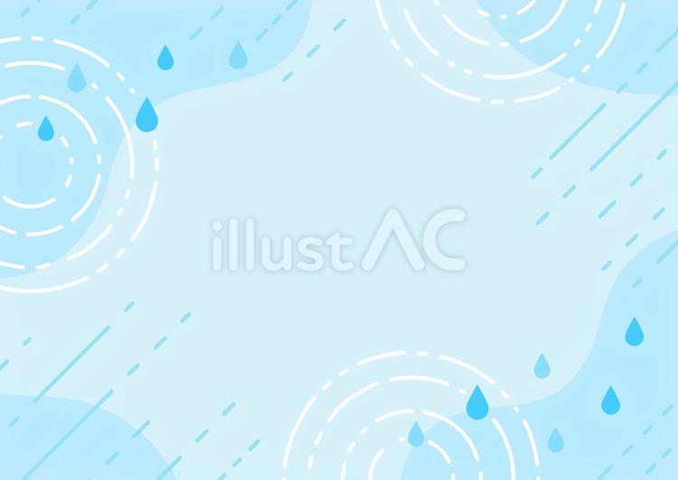 梅雨・雨と波紋の梅雨の背景素材01 梅雨,背景,フレームのイラスト素材