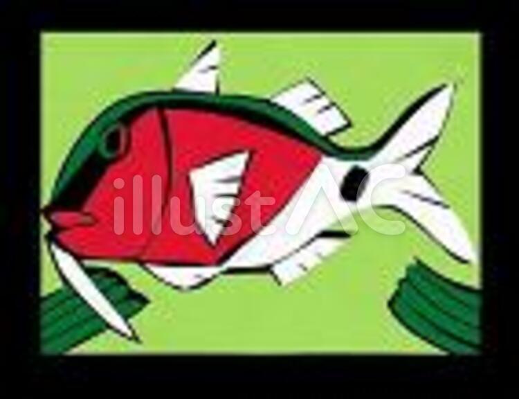 オオスジヒメジ オオスジヒメジのイラスト素材