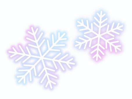雪の結晶02 雪の結晶,雪,冬,冷たい,グラデーション,ゆめかわのイラスト素材