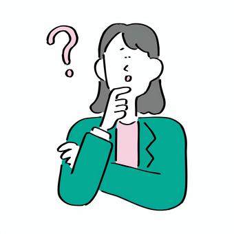 疑問を抱くビジネス女性 疑問を抱くビジネス女性 はてな,はてなマーク,ハテナマーク,?,クエスチョン,疑問,困惑,当惑,分からない,困るのイラスト素材