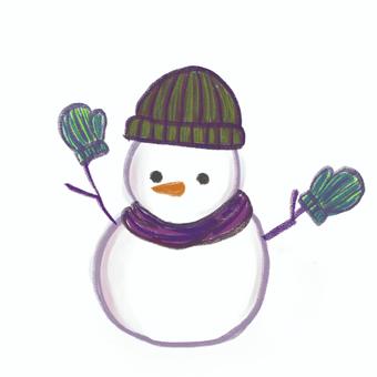 雪だるま 雪だるま 雪だるま,雪,毛糸,毛糸の帽子,マフラー,手袋,ゆきだるま,冬,12月,1月のイラスト素材