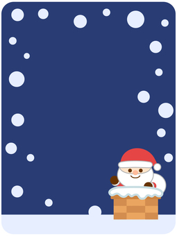 Illustration, christmas, santa, chimney, 