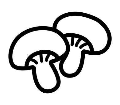 シイタケのイラストロゴマーク しいたけ,キノコ,秋,収穫,秋の味覚,ロゴ,アイコン,シルエット,絵文字,シンプルのイラスト素材