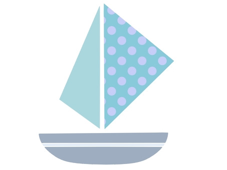 Illustration, yacht, kendaraan, dot, 