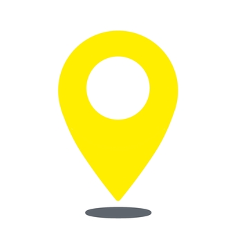 ピンポイント　アイコン　黄色　浮 ピンポイント,アイコン,黄色,パステルカラー,マップピン,地図,目的地,所在地,現在地,素材のイラスト素材