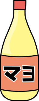 マヨネーズ　 マヨネーズ,調味料,味,美味しい,容器,商品,デフォルメ,線画のイラスト素材