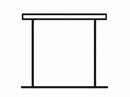 シンプルなデスク風アイコンイラスト デスク,机,オフィス,会社,仕事,ビジネス,イラスト,透過,シンプル,台のイラスト素材