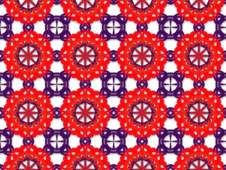 モチーフ背景【赤】 モチーフ,編み物,赤,背景,パターン,壁紙,鍵編み,花柄,レースのイラスト素材