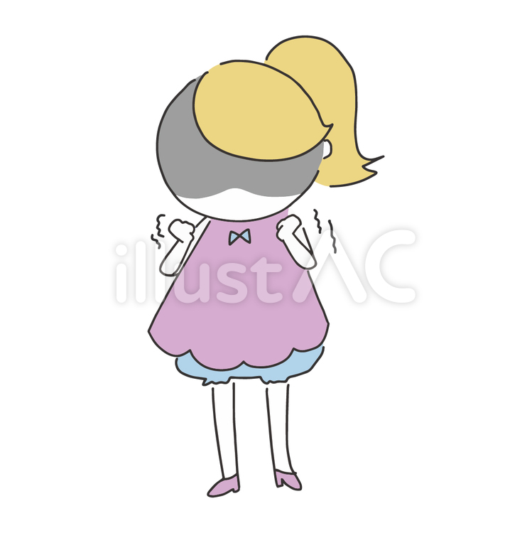 怒りに震えるギャル 人物,女の子,ギャルのイラスト素材