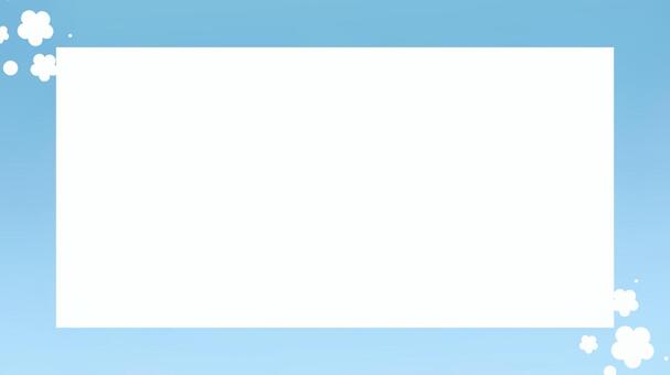 花柄動画サイズ枠5 枠,フレーム,縁,長方形,動画,配信,16:9,横長,黒,背景のイラスト素材