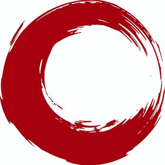 書道　赤　毛筆イラスト 筆,太筆,大筆,毛筆,書道,習字,年賀状,正月,書き初め,日本調のイラスト素材