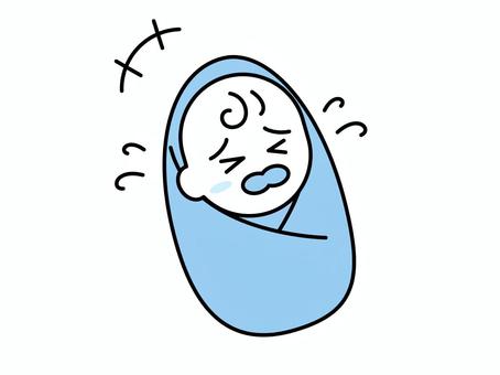 おくるみに包まれて泣く赤ちゃん03 おくるみに包まれて泣く赤ちゃん03 赤ちゃん,人物,乳幼児,乳児,おくるみ,泣く,保育園,こども園,託児所,乳児院のイラスト素材