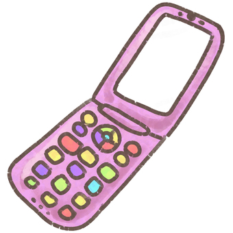 手書き風かわいいガラケー