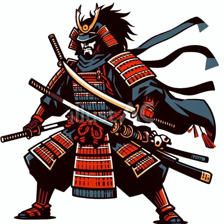 強そうな鬼侍 侍,鬼,鎧のイラスト素材