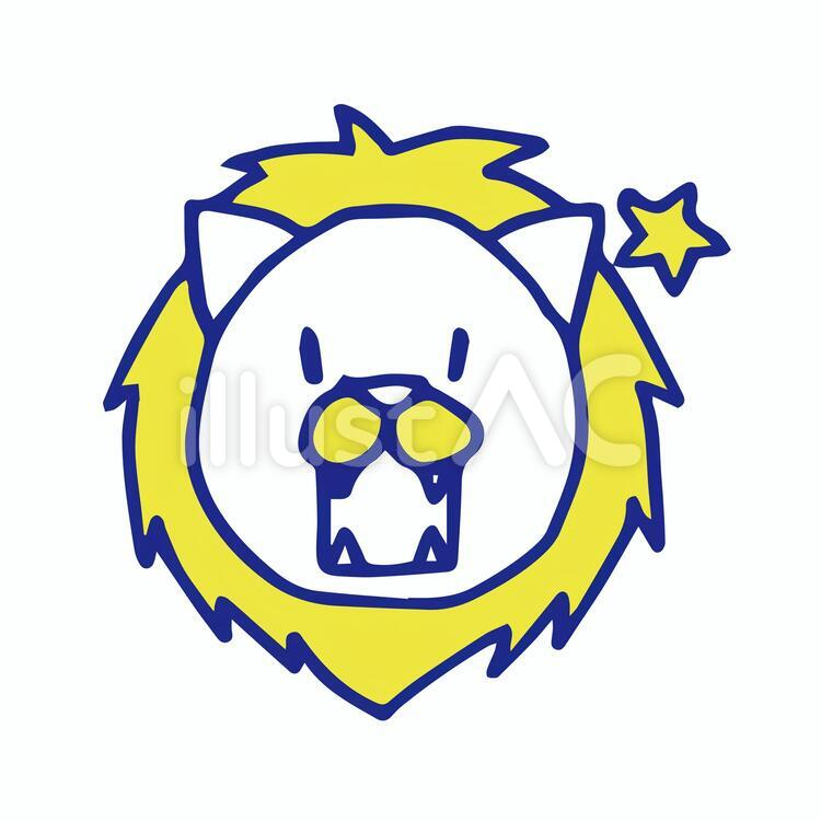 星座　しし座　黄色 星座,しし座,黄色のイラスト素材