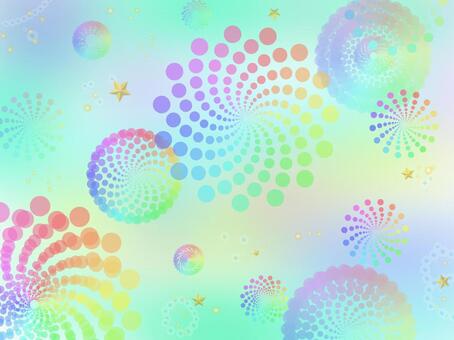 Dot Flower (Blue), polka dot, flower, background, JPG and PNG