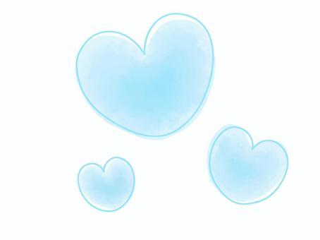 水彩素材_ハート10 ハート,あしらい,アイコン,水彩,カラフル,フレーム,グラデーション,にじみ,ぼかし,綺麗のイラスト素材