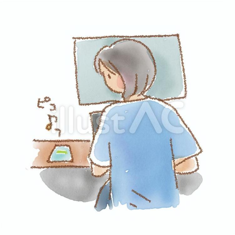 仕事中に着信あり スマホ,スマートフォン,pcのイラスト素材