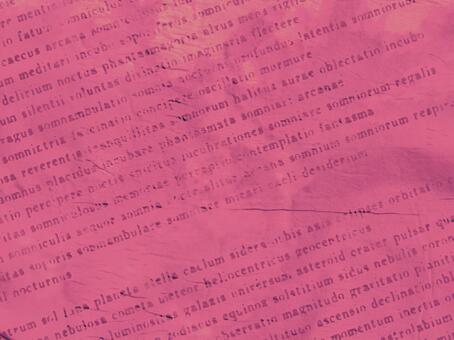 ラテン語・英字・ピンクのテクスチャ背景 背景,水彩,テクスチャ,横,文字,コラージュ,抽象的,テキスト,英字,ラテン語のイラスト素材