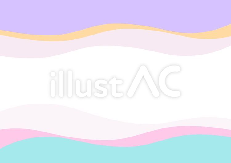 波模様 波,波線,パステルカラーのイラスト素材