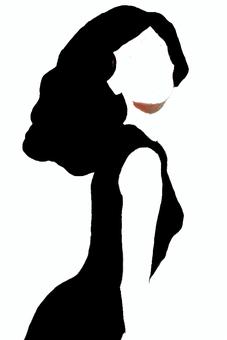 女性のシルエット