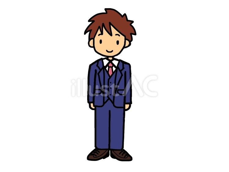 スーツ男性２ 男,男児,父親のイラスト素材