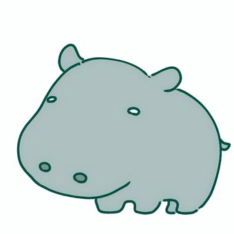 かば カバ,動物,生き物,大きい,灰色のイラスト素材