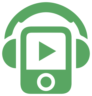 携帯音楽プレーヤーのアイコン 緑 プレーヤー,プレイヤー,ヘッドホン,音楽,曲,オーディオ,ipod,配信,ミュージック,マルチメディアのイラスト素材