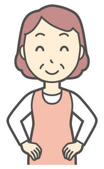  エプロンおばちゃん-198-バスト