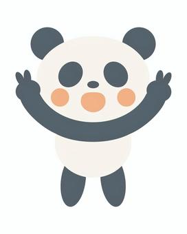W piece whole body panda, JPG, PNG and AI W piece whole body panda, panda, piece, gesture, JPG, PNG and AI
