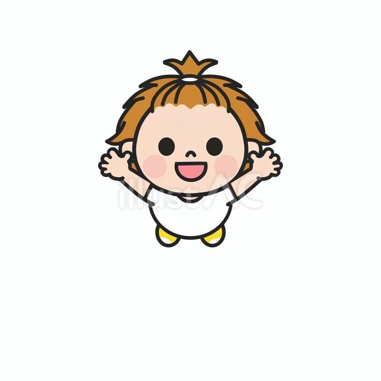 「抱っこ～」と笑顔でハグ待ちする子ども3 ハグ,抱っこ,おねだりのイラスト素材