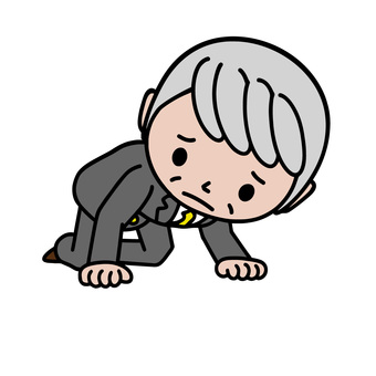 探す人 探し物,見つからない,困惑,見えない,探索,地面,男性,スーツ,ビジネス,会社員のイラスト素材