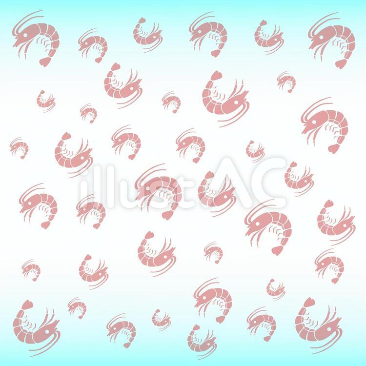 海老　壁紙　01 海老,海,生き物のイラスト素材