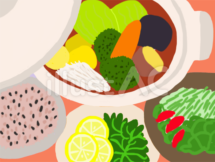 食卓a 食卓,食事,ごはんのイラスト素材
