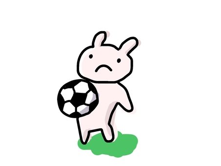 Illustration, ein kaninchen, fußball, falle, 