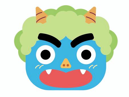Illustration, blue, ghost, face, 