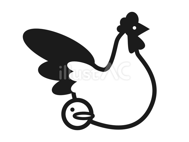にわとり にわとり,鶏,アイコンのイラスト素材