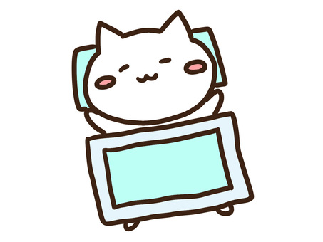 布団で大の字ですやすや眠るかわいい白ねこ 布団,おやすみ,寝る,眠る,動物,ねこ,かわいい,手書き,ゆるい,シンプルのイラスト素材