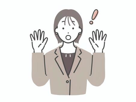 驚いているスーツの女性 女性,人物,若い,驚く,スーツ,会社員,キャリアウーマン,びっくり,マーク,困惑のイラスト素材