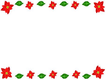上下に並んだポインセチアのフレーム 上下に並んだポインセチアのフレーム ポインセチア,フレーム,花,メモ,メッセージ,枠,上下,コピースペース,カード,クリスマスのイラスト素材