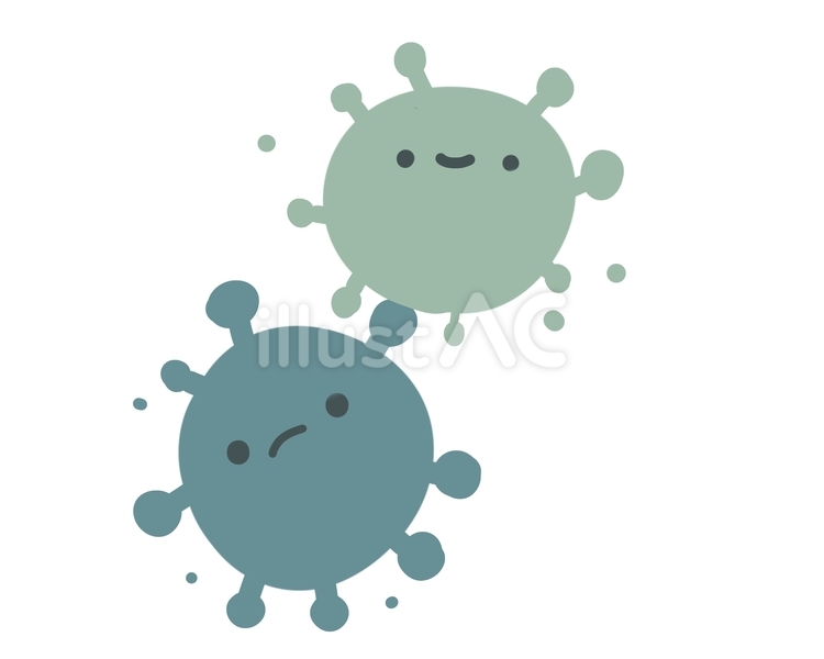 かわいい顔してるカビ カビ,菌,湿気のイラスト素材