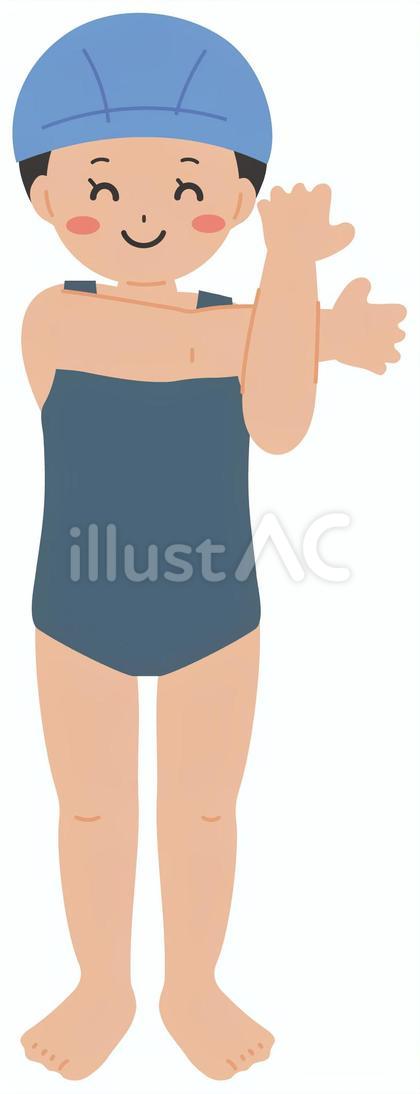 水泳ストレッチ 女の子3