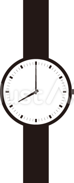 腕時計　8時　20時 腕時計,8時,20時のイラスト素材
